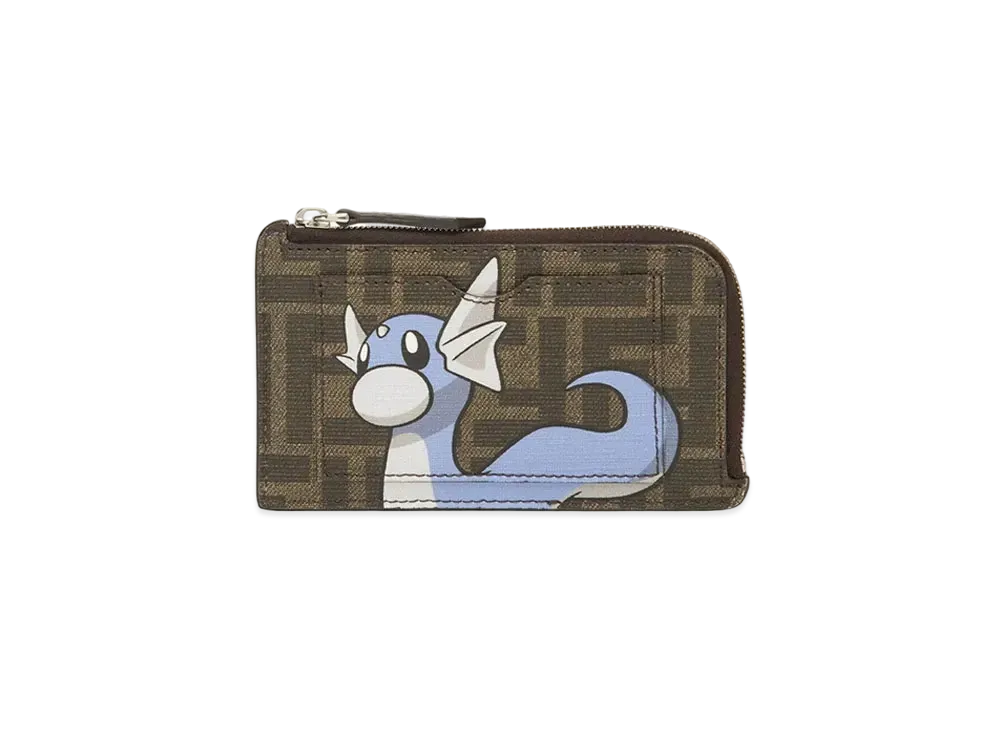 Pokemon x Fragment x FENDI Dratini Card Case FF Fabric "Brown"