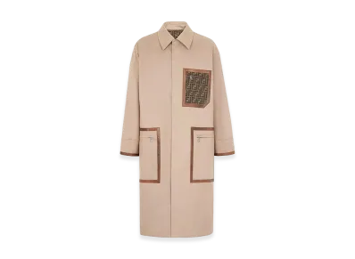 FENDI Cappuccino Cotton Reversible Trench Coat "BeigeOTan"