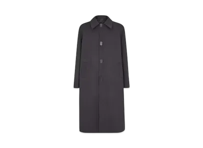 FENDI Men's Coat Wool Double Fabric "Blue"