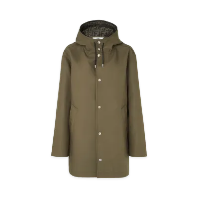 FENDI Coat Mac Logo "Verde"