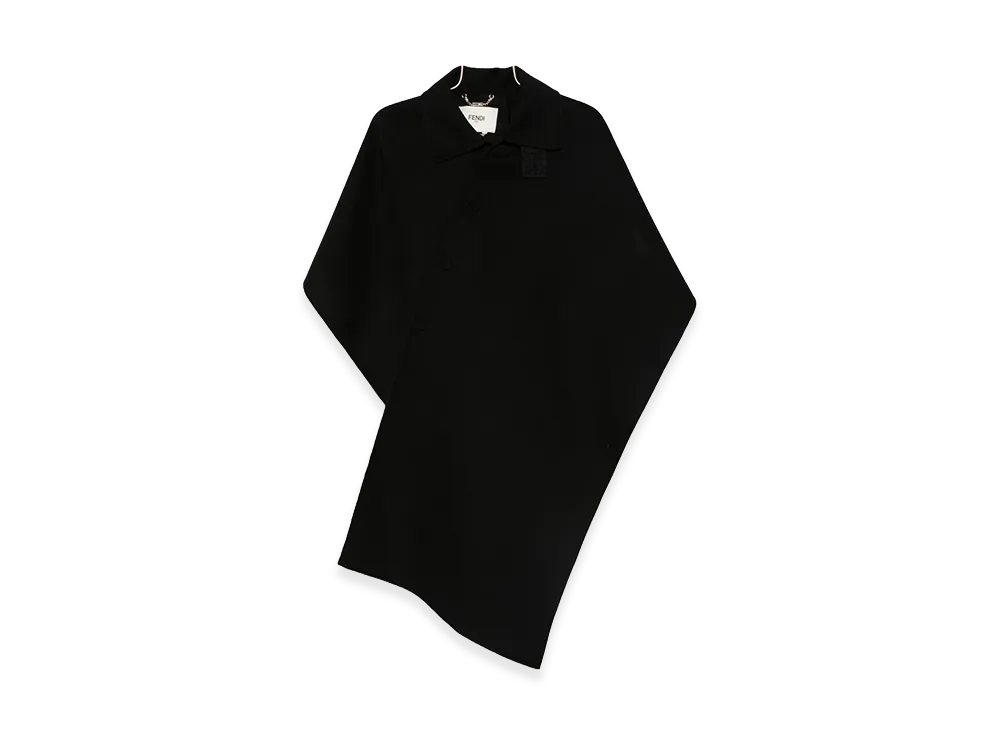 FENDI Women's Double Wool Cape "Black"