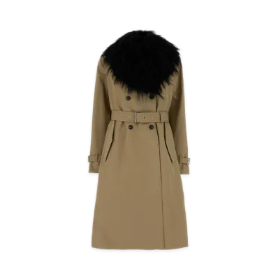 FENDI Women's Cotton Trench Coat "Corda/Beige"