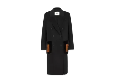 FENDI Women's Coat Wool Coat "Black"