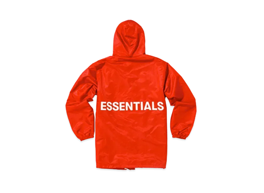 フィアオブゴッド エッセンシャルズ グラフィック フーディー コーチ ジャケット "レッド"