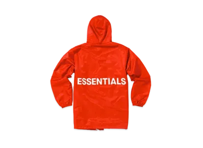 FEAR OF GOD Essentials Graphic Hooded Coach Jacket "Red"