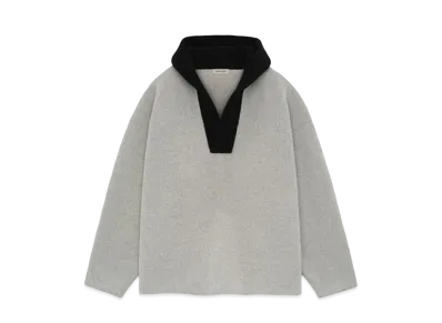FEAR OF GOD Merino Boucle Polo Hoodie "Dove Grey"