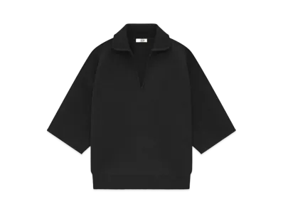FEAR OF GOD Merino Short Sleeve Polo Sweater "Melange Black"