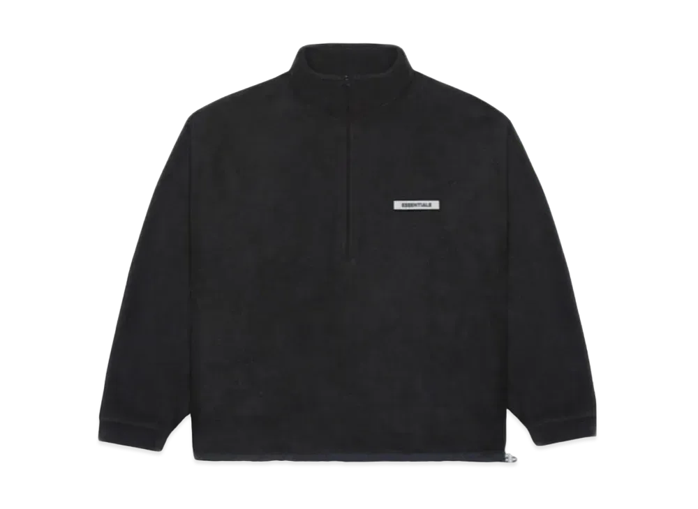 FEAR OF GOD ESSENTIALS Polar Fleece Half-Zip Sweater "Black"
