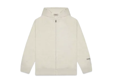FEAR OF GOD 3D Silicon Applique Full Zip Up Hoodie "Oatmeal Heather"