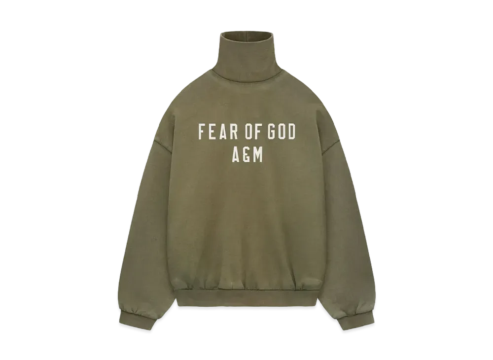 FEAR OF GOD Essentials Heavy Fleece Turtleneck "Military"