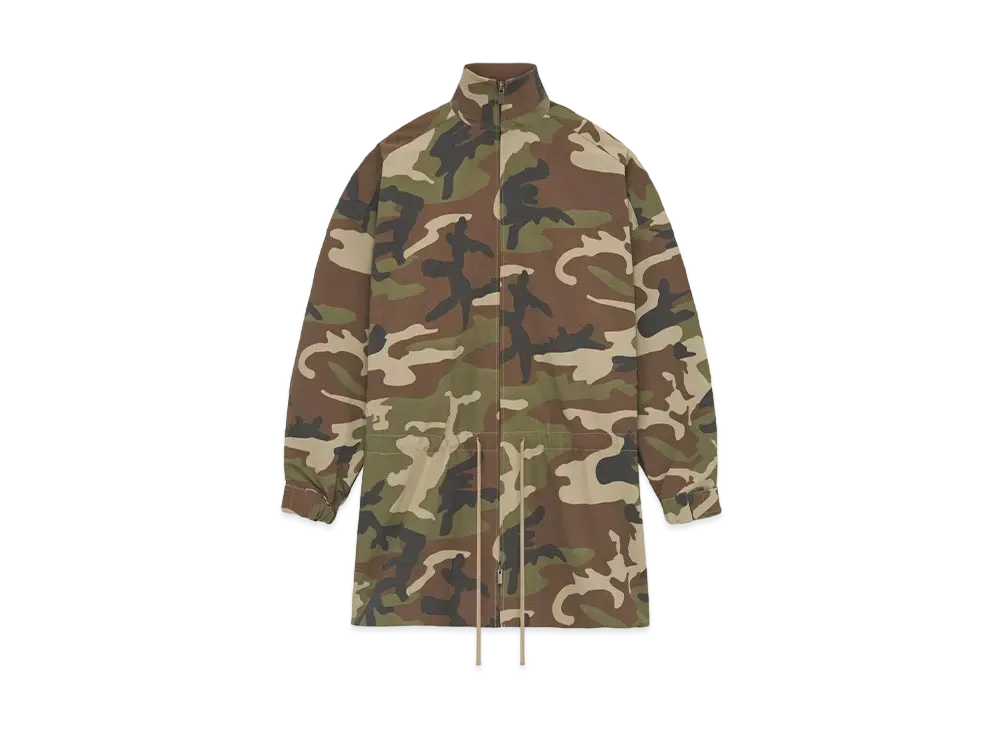 FEAR OF GOD Essential Military Nylon Mockneck Anorak "Woodland Camo"