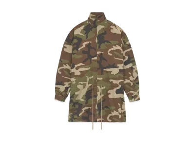 FEAR OF GOD Essential Military Nylon Mockneck Anorak "Woodland Camo"