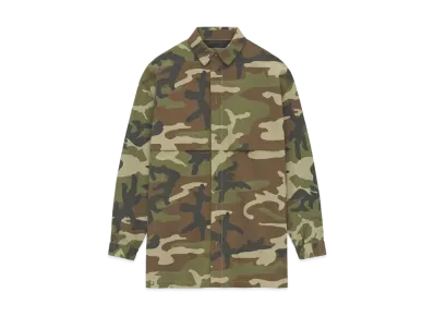 FEAR OF GOD Essential Military Nylon Overshirt "Woodland Camo"