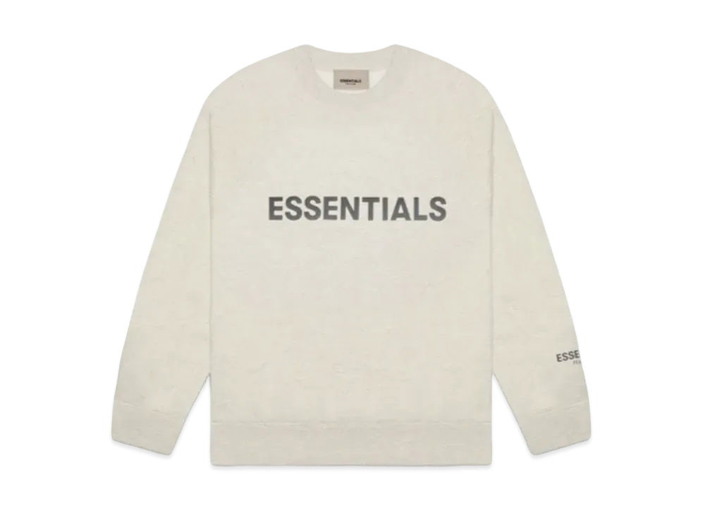 FEAR OF GOD ESSENTIALS 3D Silicon Applique Crewneck "Oatmeal Heather"