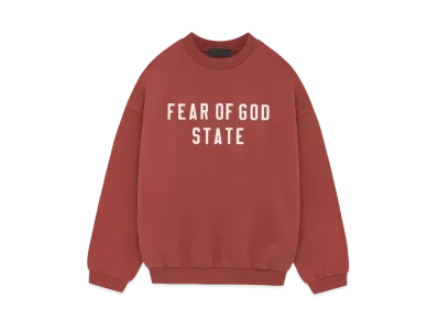 FEAR OF GOD Essentials Heavy Fleece Crewneck "Crimson"