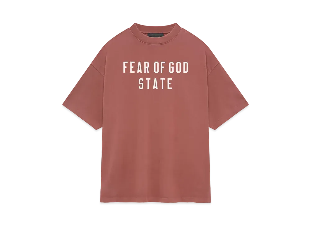 FEAR OF GOD Essential Heavy Crewneck Tee "Crimson"