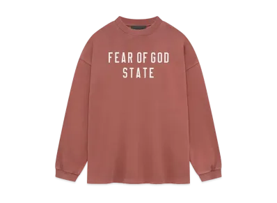 FEAR OF GOD Essential Heavy Longsleeve Tee "Crimson"