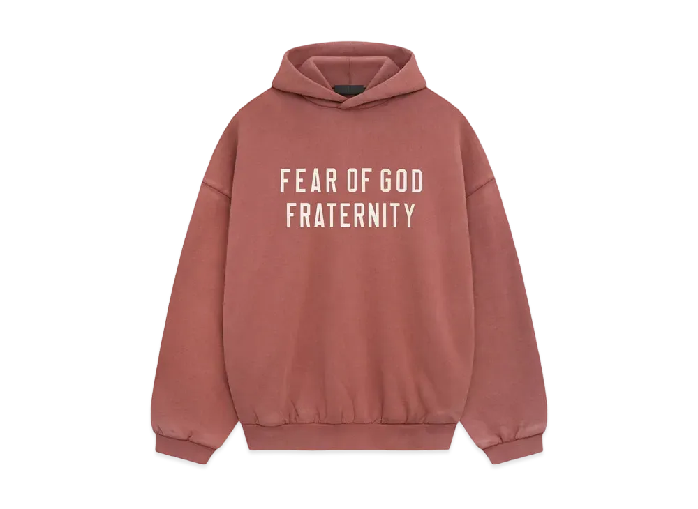 FEAR OF GOD Essentials Heavy Fleece Hoodie "Crimson"