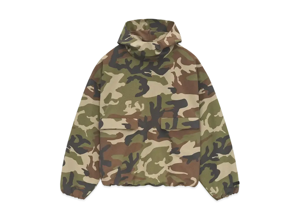FEAR OF GOD Essential Military Nylon Hooded Anorak "Woodland Camo"