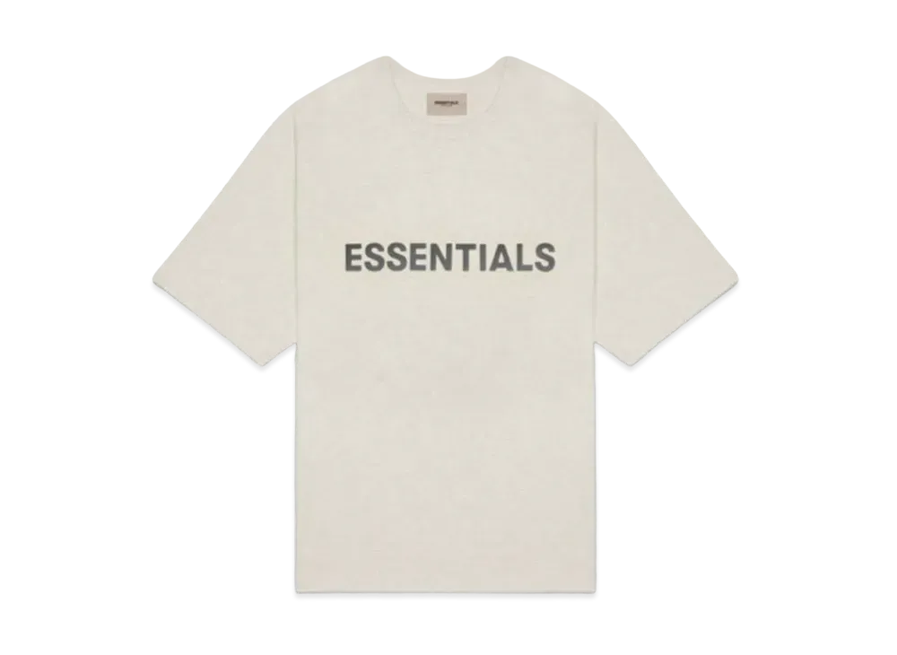 FEAR OF GOD ESSENTIALS 3D Silicon Applique Boxy T-Shirt "Oatmeal Heather"