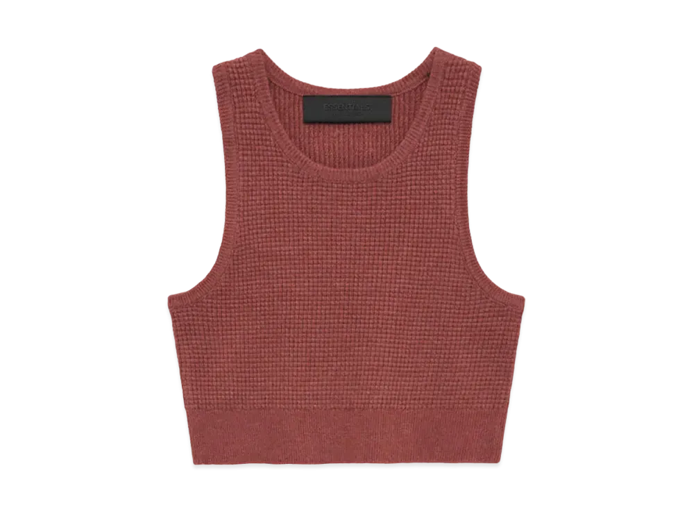 FEAR OF GOD Essentials Women's Waffle Sport Tank "Crimson"