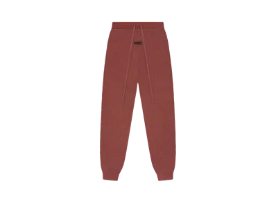 FEAR OF GOD Essentials Womens Waffle Fitted Sweatpant "Crimson"