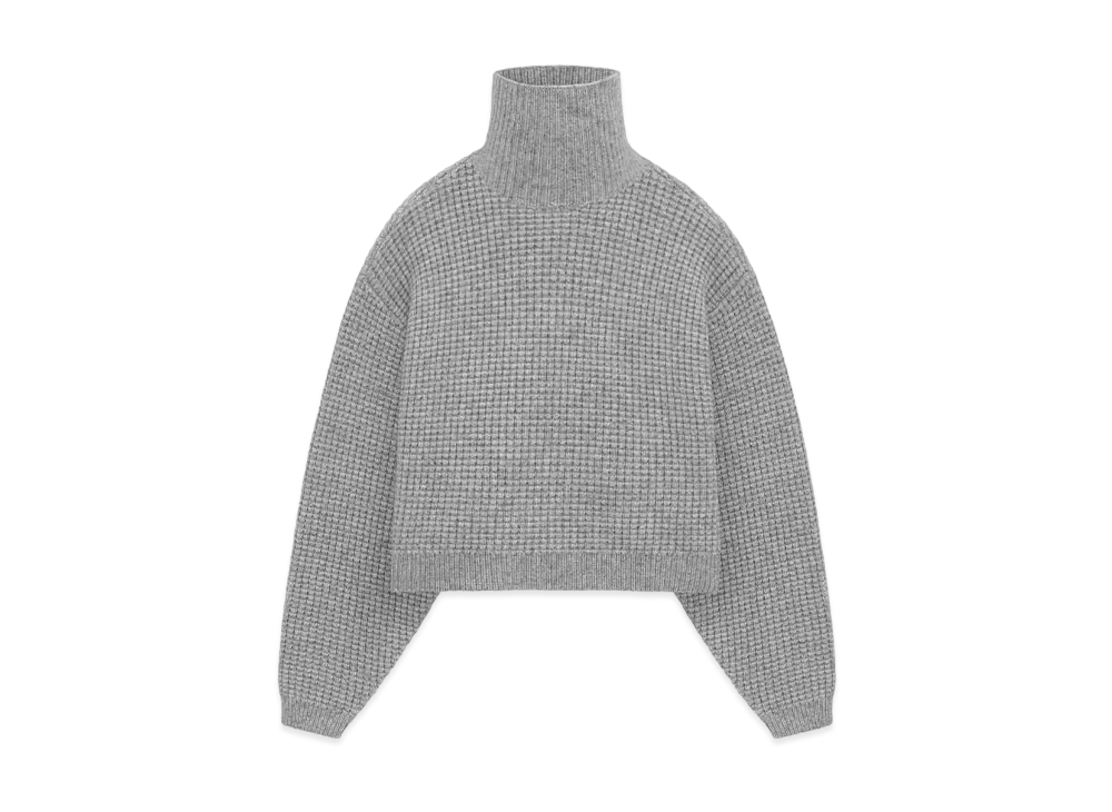 FEAR OF GOD Essentials Womens Waffle Turtleneck "Dark Heather"