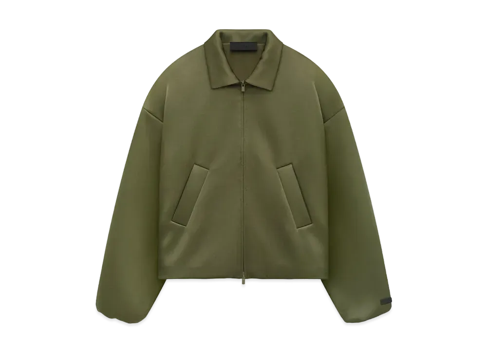 FEAR OF GOD Essentials Womens Satin Nylon Bomber Jacket "Military"