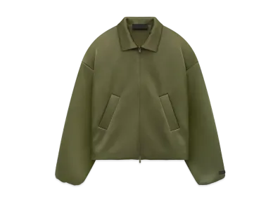 FEAR OF GOD Essentials Womens Satin Nylon Bomber Jacket "Military"