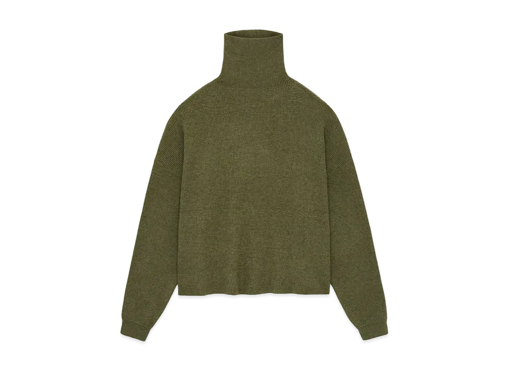 FEAR OF GOD Essentials Womens Waffle Turtleneck "Military"
