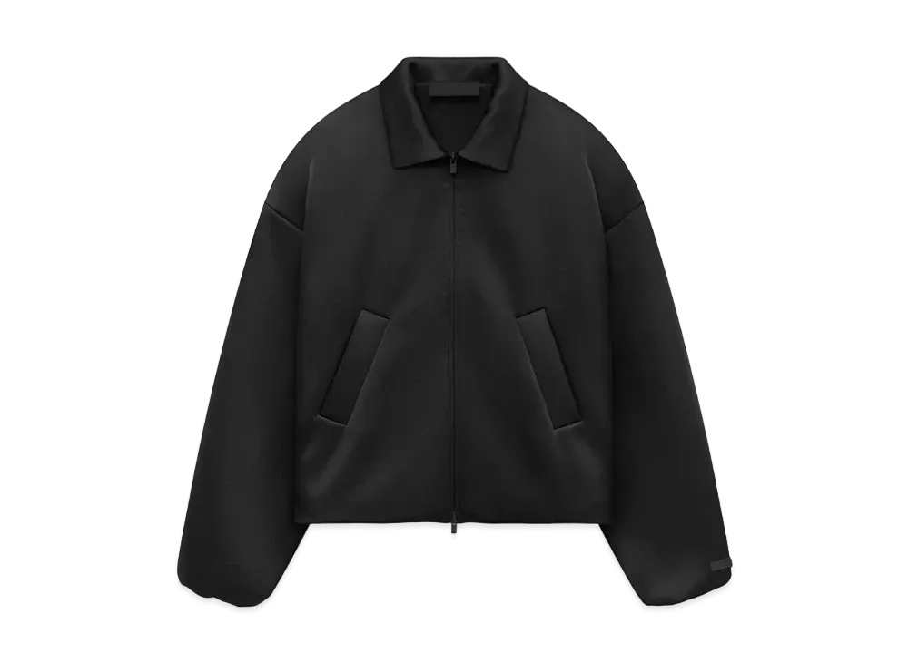 FEAR OF GOD Essentials Womens Satin Nylon Bomber Jacket "Black"