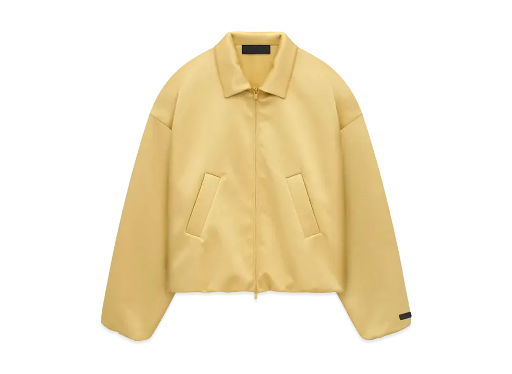 FEAR OF GOD Essentials Womens Satin Nylon Bomber Jacket "Amber"