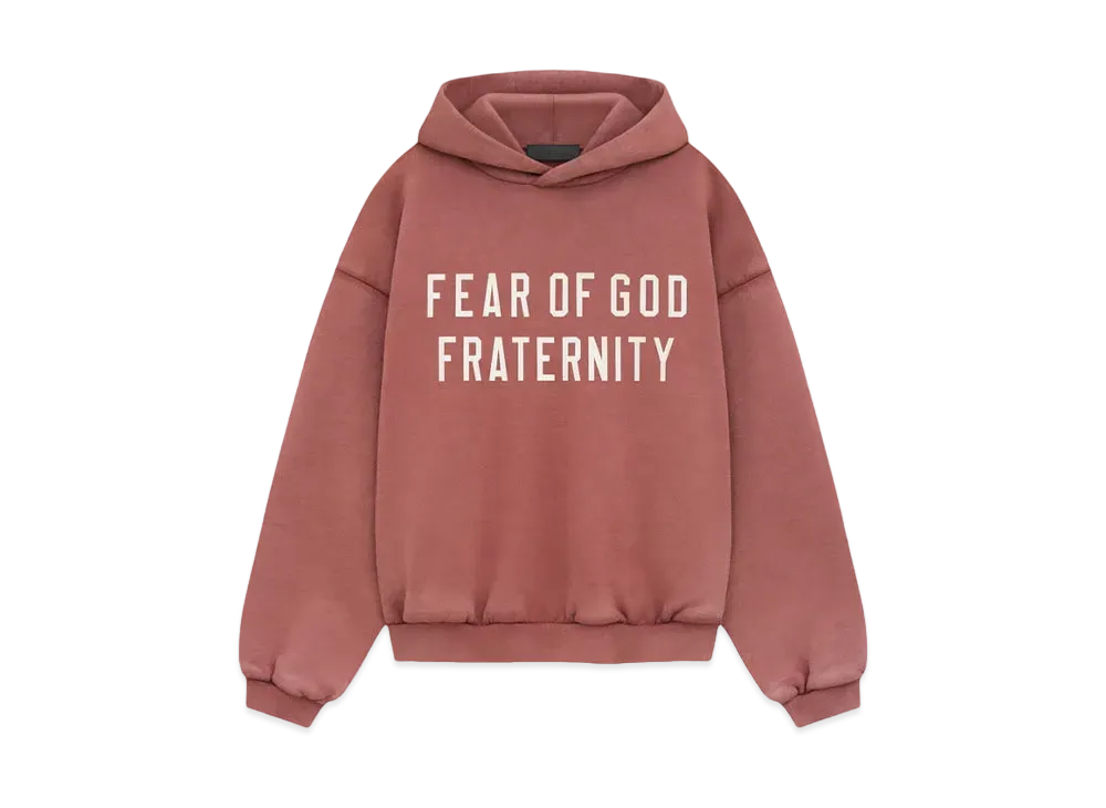 FEAR OF GOD Essentials Kids Heavy Fleece Hoodie "Crimson"