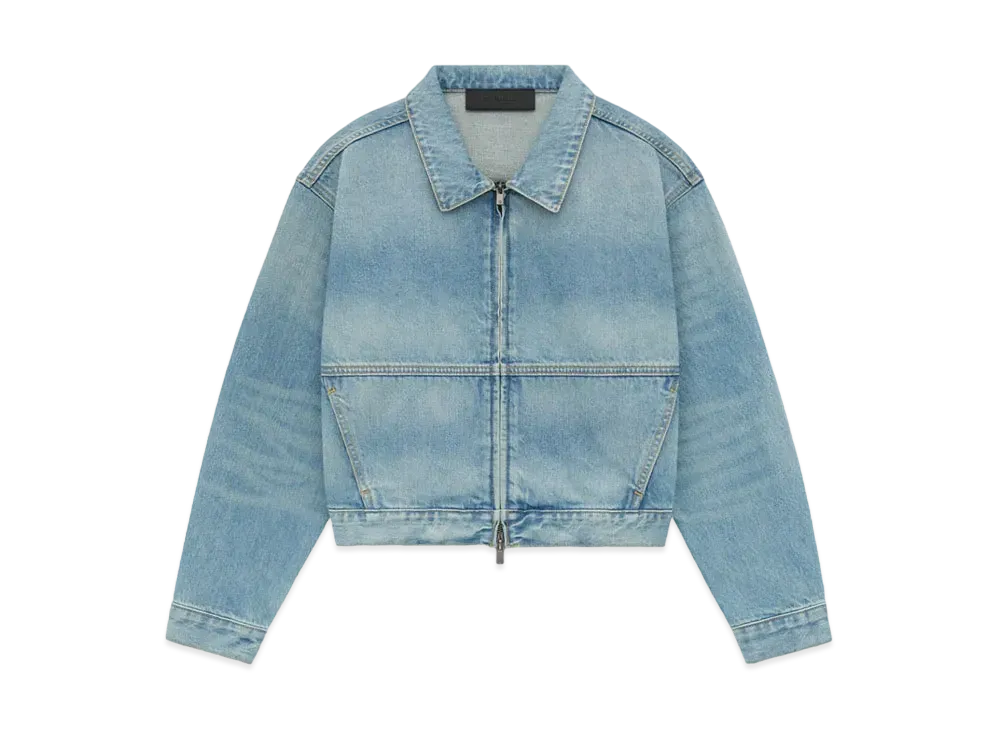 FEAR OF GOD Essentials Kids Denim Trucker Jacket "Vintage Blue"