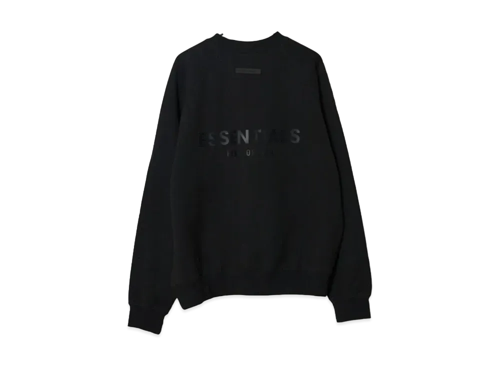 FEAR OF GOD Essentials Back Logo Crew Sweat Shirts "Black"