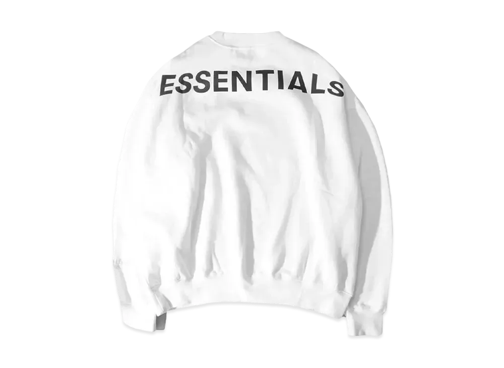 FEAR OF GOD Essentials Reflective Logo Sweatshirt "White"
