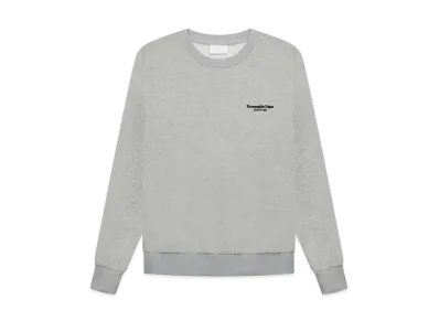 FEAR OF GOD / Ermenegildo Zegna Cotton Blend Souvenir Crewneck Sweater "Grey"