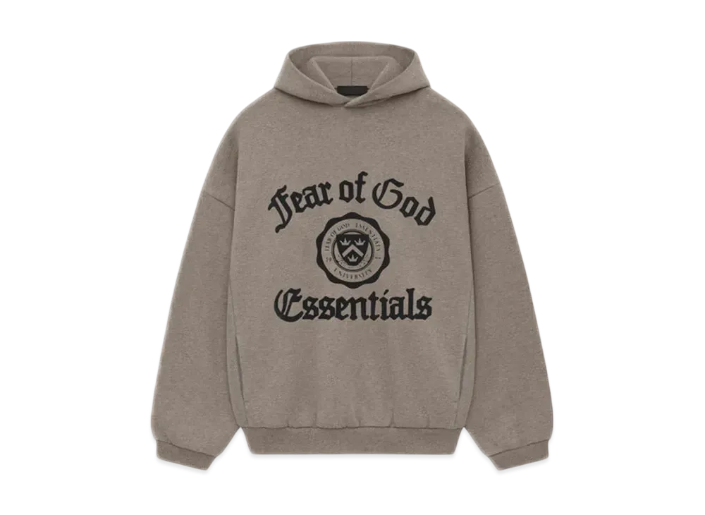 FEAR OF GOD Essentials Heavy Fleece Vintage Shrunken Hoodie "Heather Gray"
