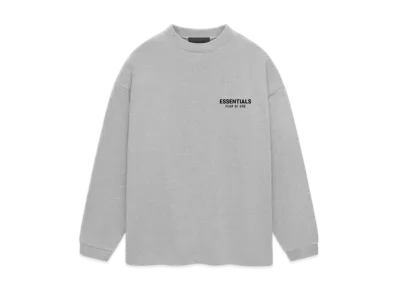 FEAR OF GOD Essentials Jersey Long Sleeve T-Shirt "Light Heather Gray"