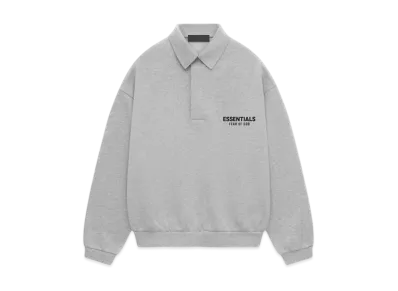 FEAR OF GOD Essentials Fleece Polo "Light Heather Gray"