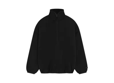 FEAR OF GOD Essentials Brushed Half Zip Pullover "Black"
