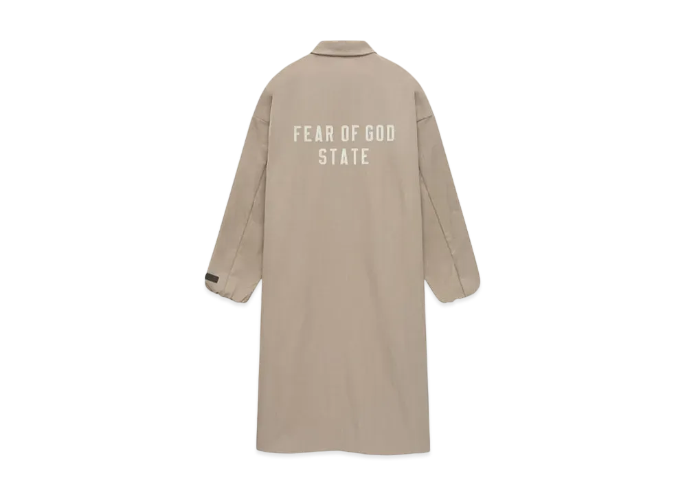 FEAR OF GOD Essentials Textured Nylon Trench "Desert Sand"