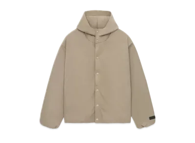 FEAR OF GOD Essentials Textured Nylon Hooded Coaches Jacket "Desert Sand"