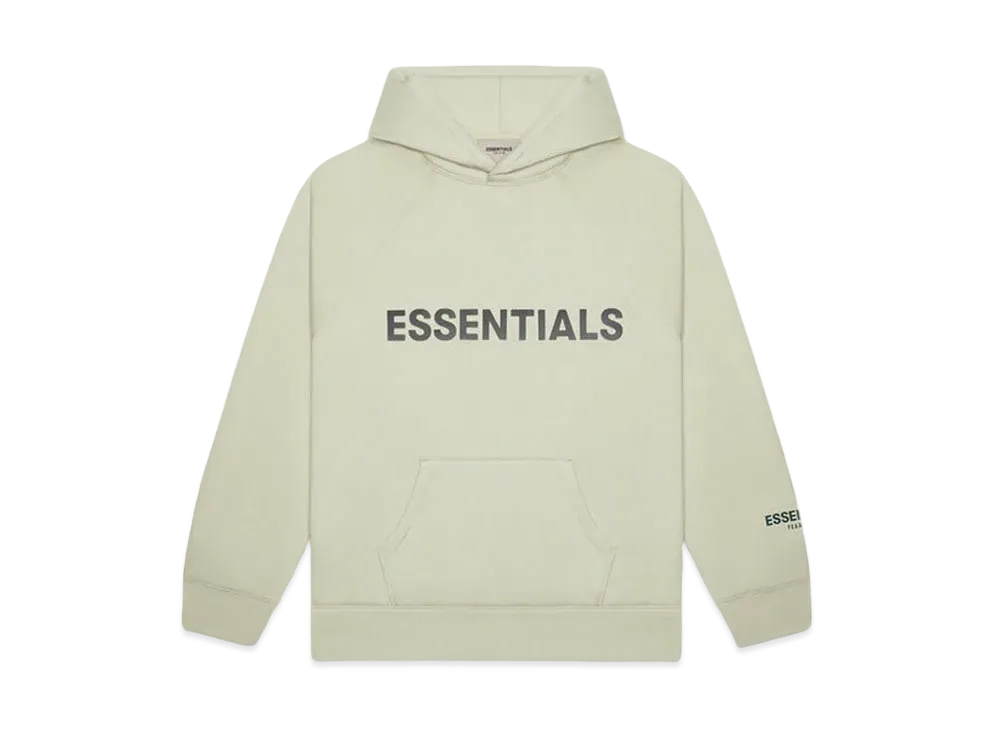 FEAR OF GOD ESSENTIALS 3D Silicon Applique Pullover Hoodie "Alfalfa Sage"