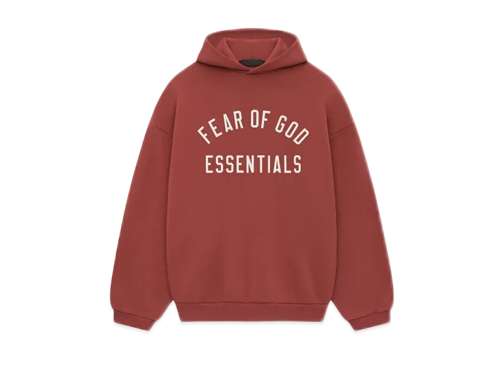 FEAR OF GOD Essentials Fleece Hoodie "Crimson"