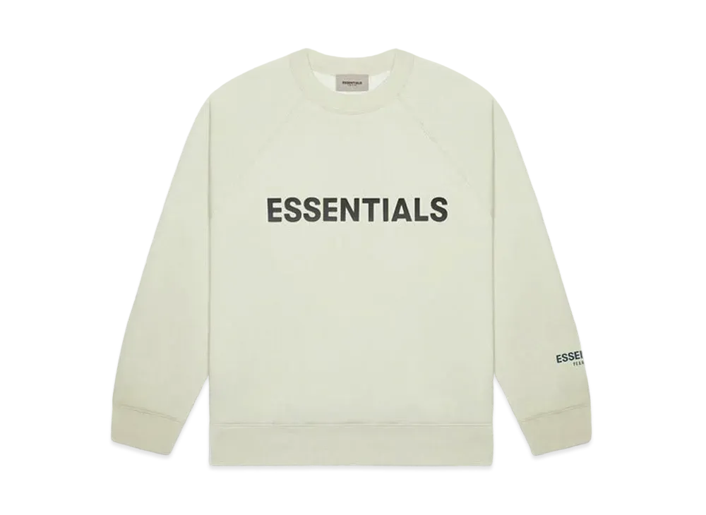 FEAR OF GOD ESSENTIALS 3D Silicon Applique Crewneck "Alfalfa Sage"