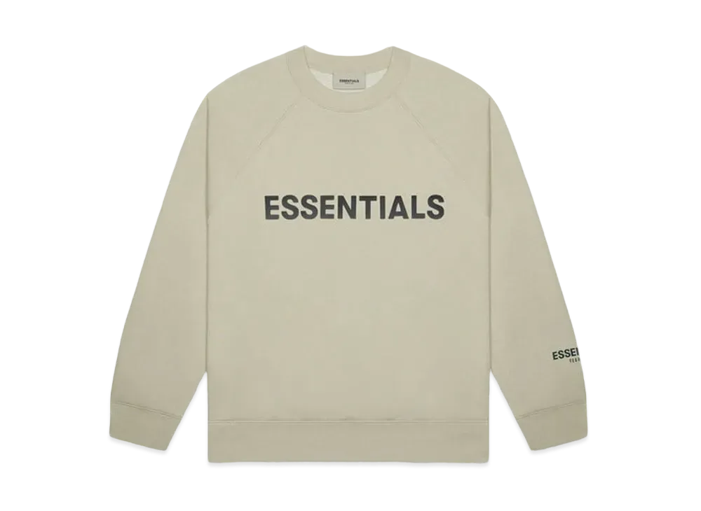 FEAR OF GOD ESSENTIALS 3D Silicon Applique Crewneck "Moss"