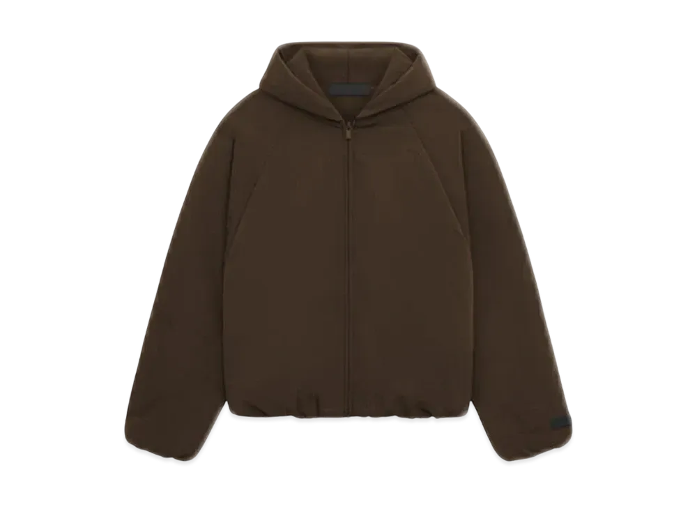 FEAR OF GOD Essentials Military Nylon Hooded Bomber "Brown"