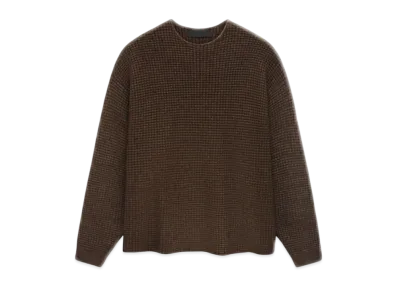 FEAR OF GOD Essentials Heavy Waffle Crewneck Sweater "Brown"