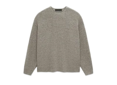 FEAR OF GOD Essentials Heavy Waffle Crewneck Sweater "Heather Gray"